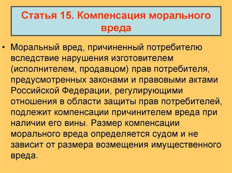 Компенсация морального вреда
