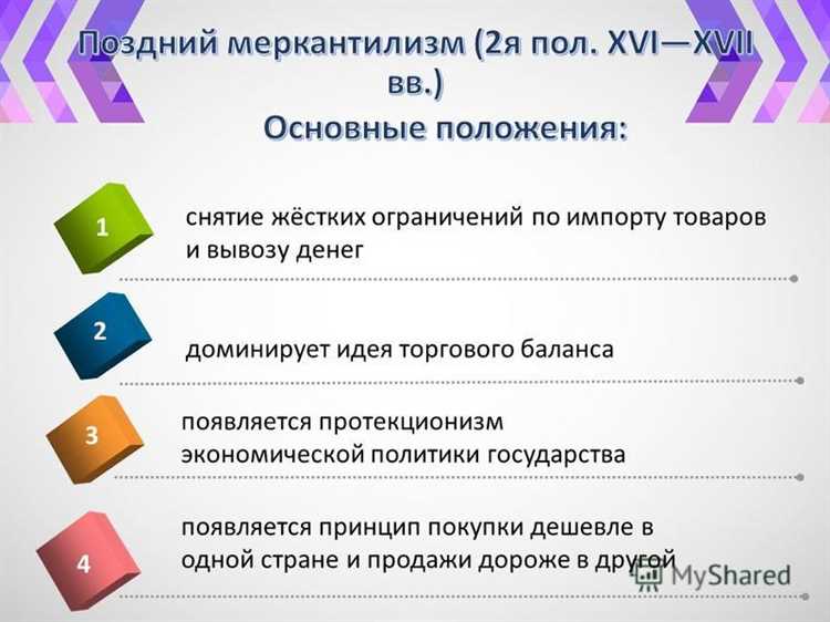 Концепции национального богатства в меркантилизме раннего и позднего периодов