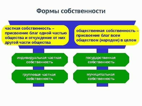 Понимание собственности и ее разнообразные формы