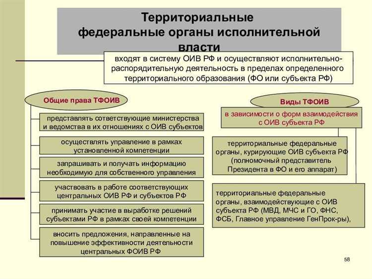 Территориальные органы федеральных исполнительных власти в России